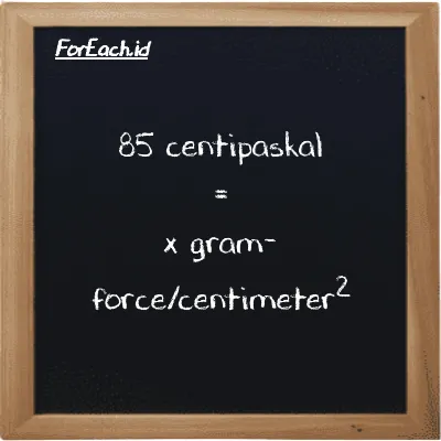 Contoh konversi centipaskal ke gram-force/centimeter<sup>2</sup> (cPa ke gf/cm<sup>2</sup>)